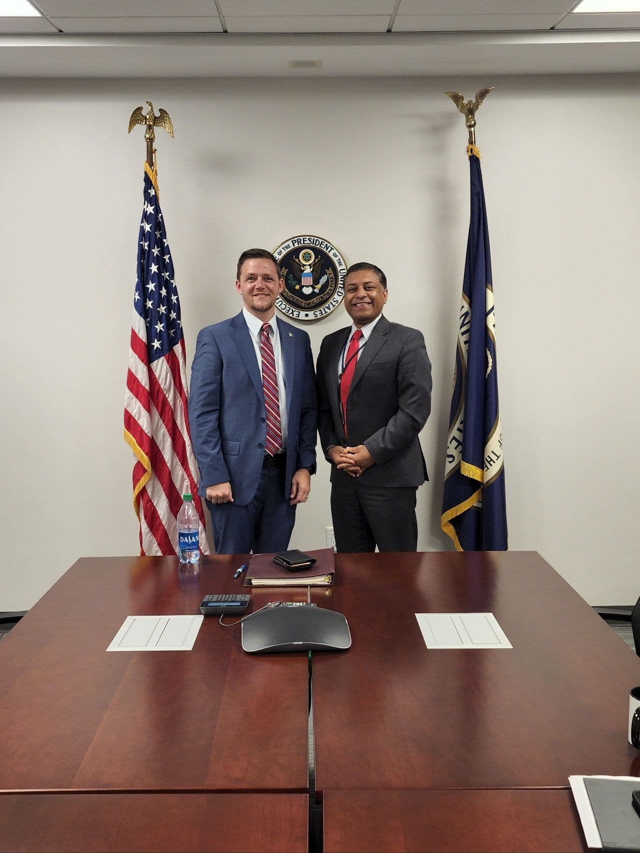 Brandon George meeting with Dr. Rahul Gupta, Director of the White House Office of National Drug Control Policy